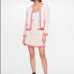 Zara Multicolor Tweed Suit Jacket